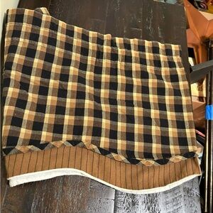 Plaid Checkered Skirt - Brown and Black